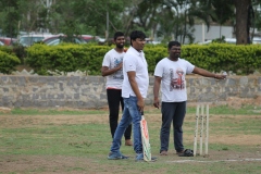 Playing cricket