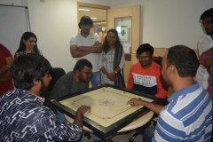 Playing carrom